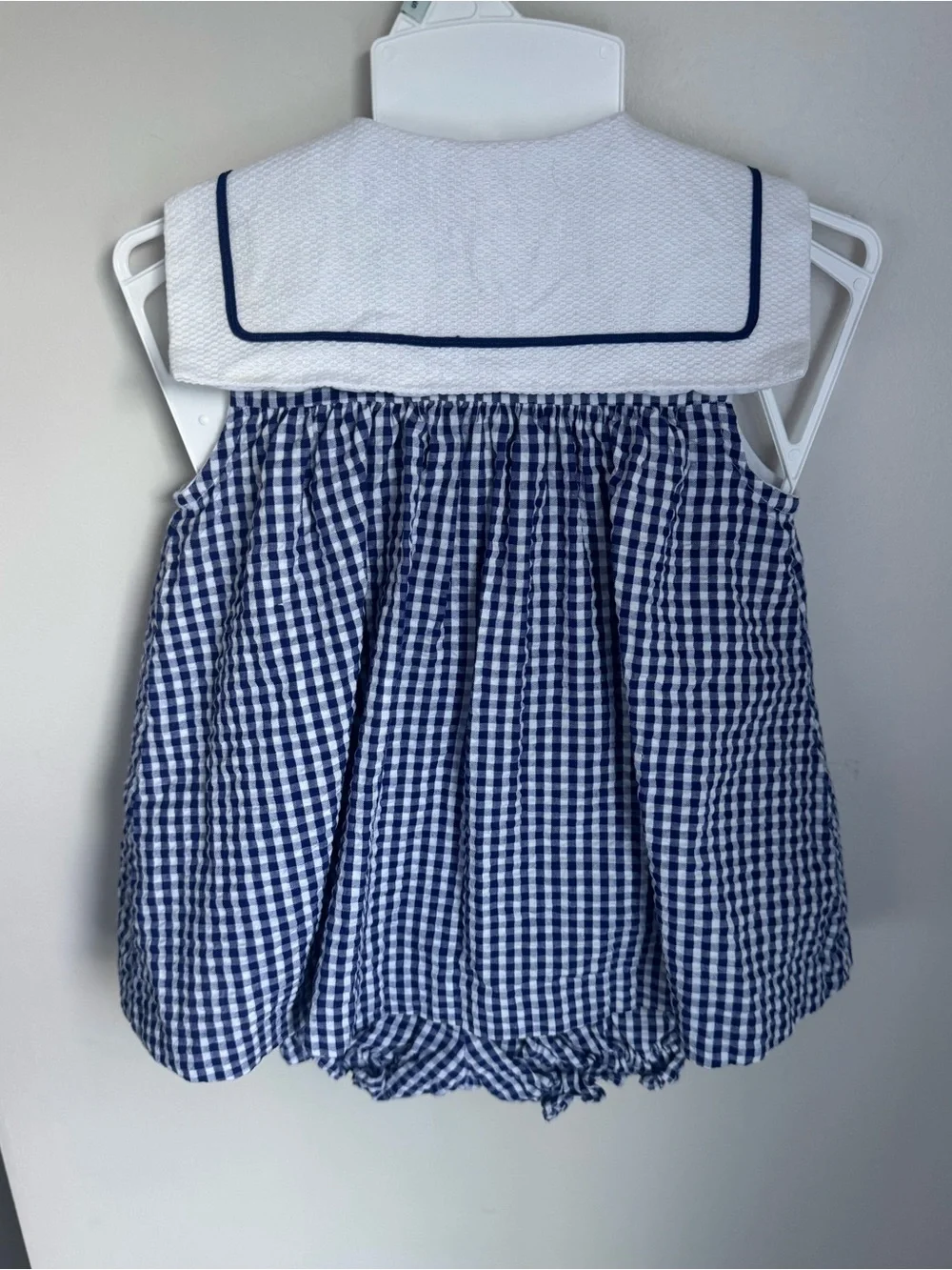 Samara Vintage Blue Gingham Nautical 2 Piece Set Size 18M